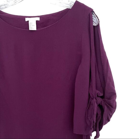 H&M Open Sleeve Shift Dress Purple Size 6 NWOT - Picture 2 of 5